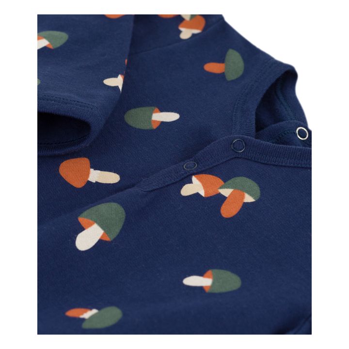 Chale Organic Cotton Footed Pyjamas | Navy blue- Product image n°2