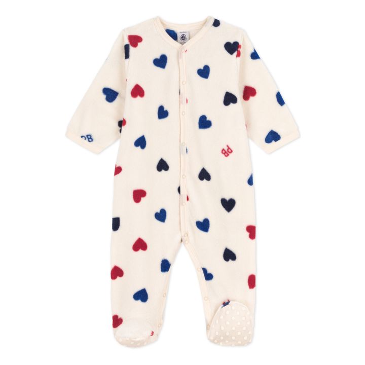Chance Polar Fleece Footed Pyjamas | Ecru- Product image n°0