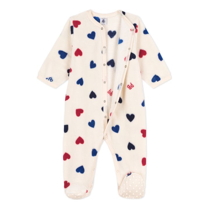 Chance Polar Fleece Footed Pyjamas | Ecru- Product image n°2