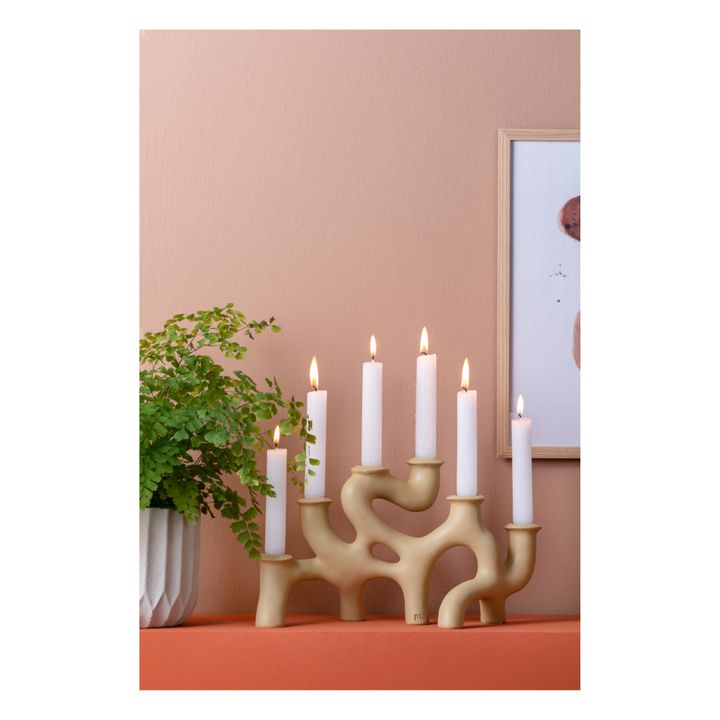 Swirls Candle Holder - L | Beige- Immagine del prodotto n°1