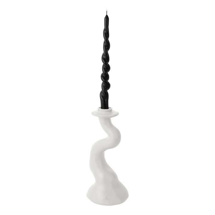 Organic Swirl Candle Holder - M | Bianco- Immagine del prodotto n°3