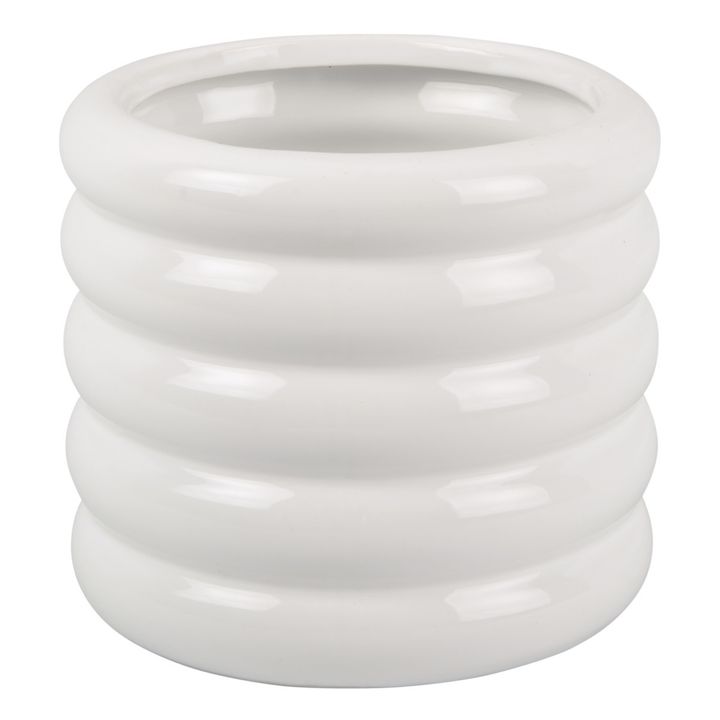 Jardinera de cerámica Bobby | Blanco- Imagen del producto n°0