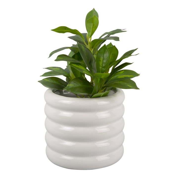 Jardinera de cerámica Bobby | Blanco- Imagen del producto n°2