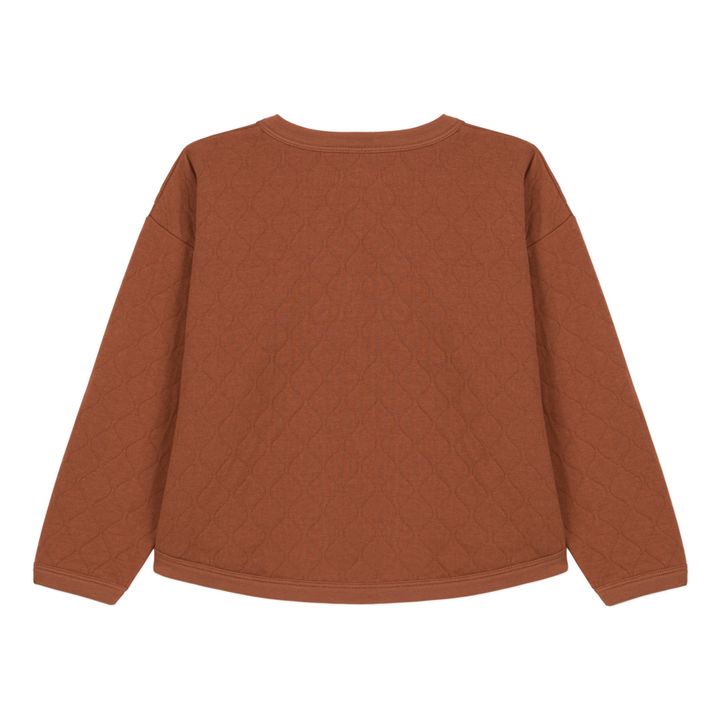 Sweat Tubique Matelassé Casual Marron- Image produit n°2