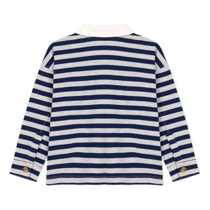 Choubidou Polo Neck Jersey T-shirt | Blue- Product image n°4