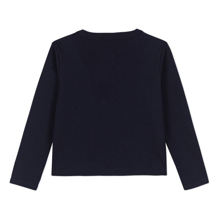 Carine Double Jersey Cardigan Navy blue- Product image n°3