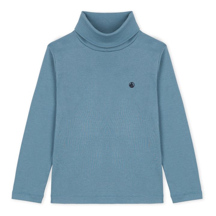 Casino Organic Cotton Turtleneck | Blue- Product image n°0