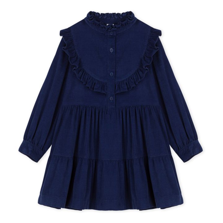 Ceerique Velour Dress | Blue- Product image n°0