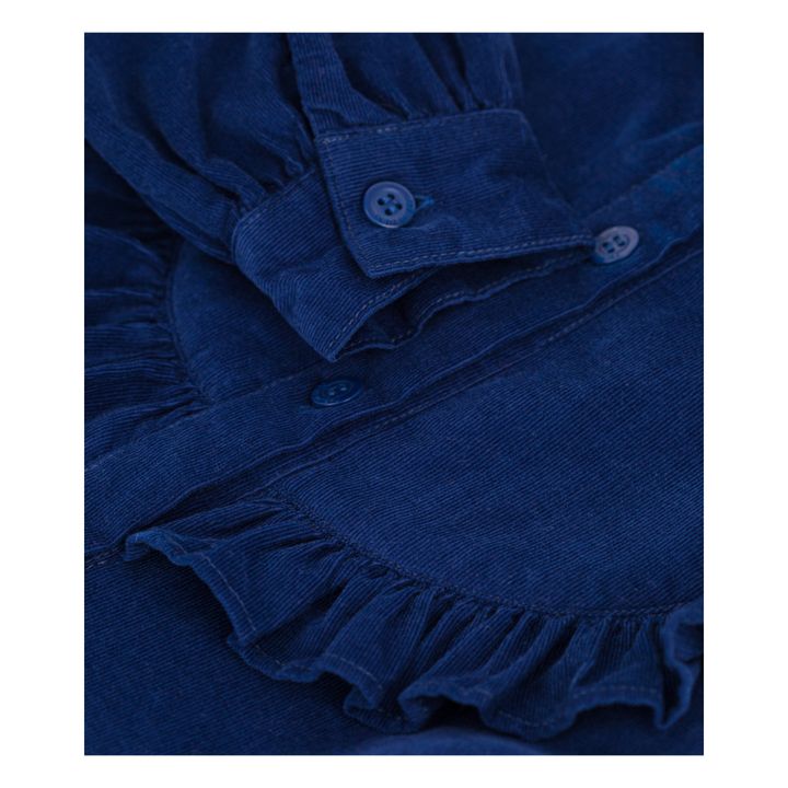 Ceerique Velour Dress | Blue- Product image n°1