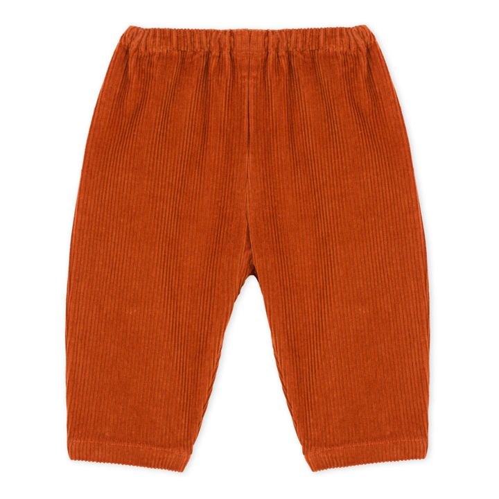 Pantalon Velours Cola | Orange- Image produit n°2