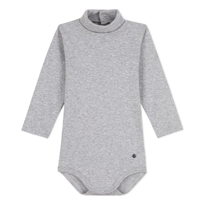 Cadenas Organic Cotton Roll Neck Baby Bodysuit | Gris- Imagen del producto n°0
