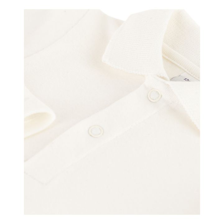 Ceddy Organic Cotton Polo Neck Baby Bodysuit White- Product image n°1