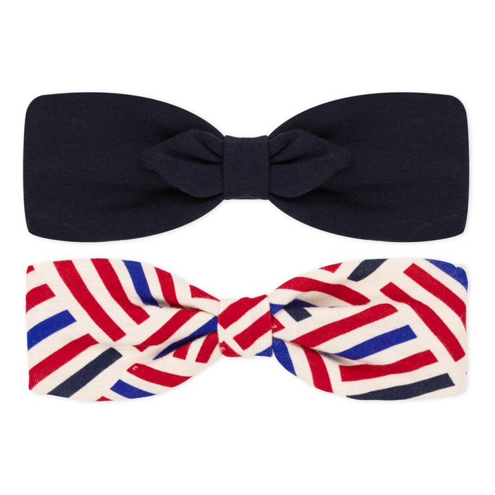 Organic Cotton Print Headbands - Set of 2 Azul- Imagen del producto n°0