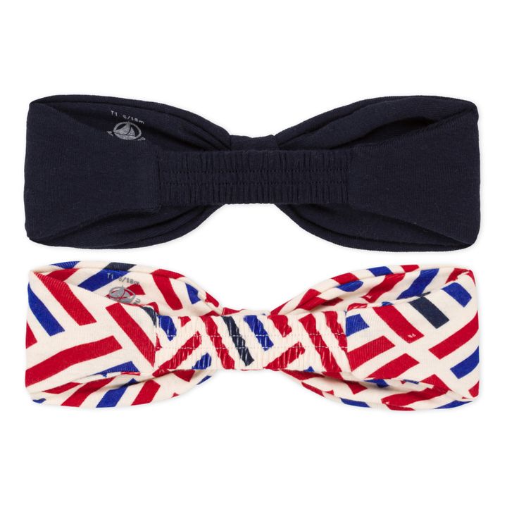Organic Cotton Print Headbands - Set of 2 Azul- Imagen del producto n°2