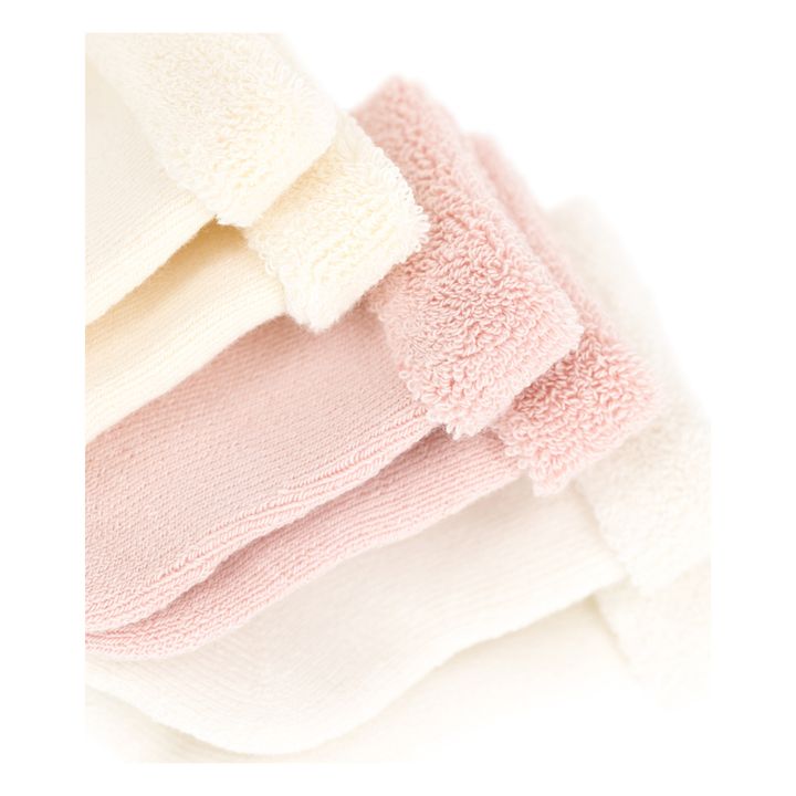 Lot 3 Paires Chaussettes Coton Bio Blanc- Image produit n°1