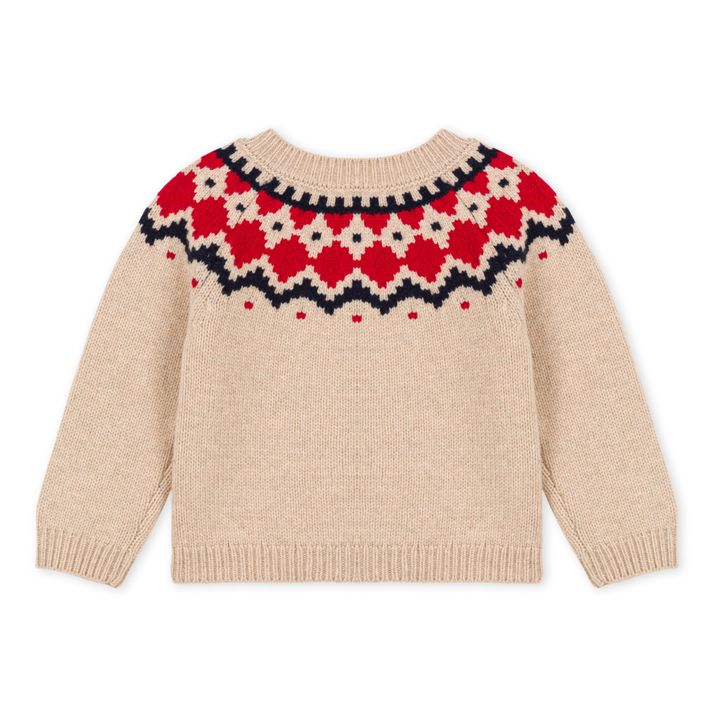 Clap Knitted Cardigan | Beige- Product image n°3