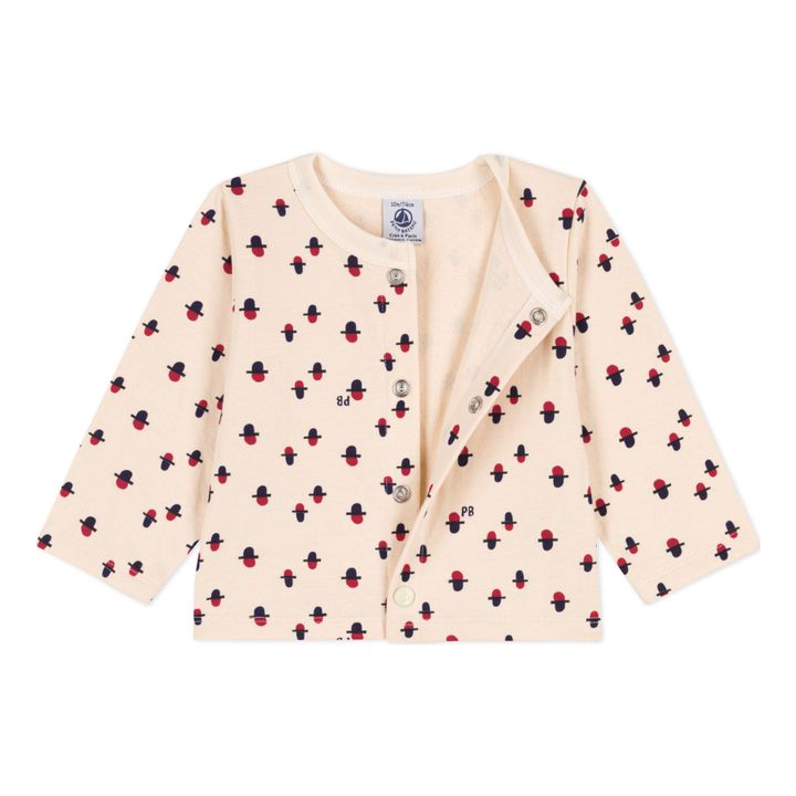 Cardigan Tubique Coton Bio Canard Beige- Image produit n°2