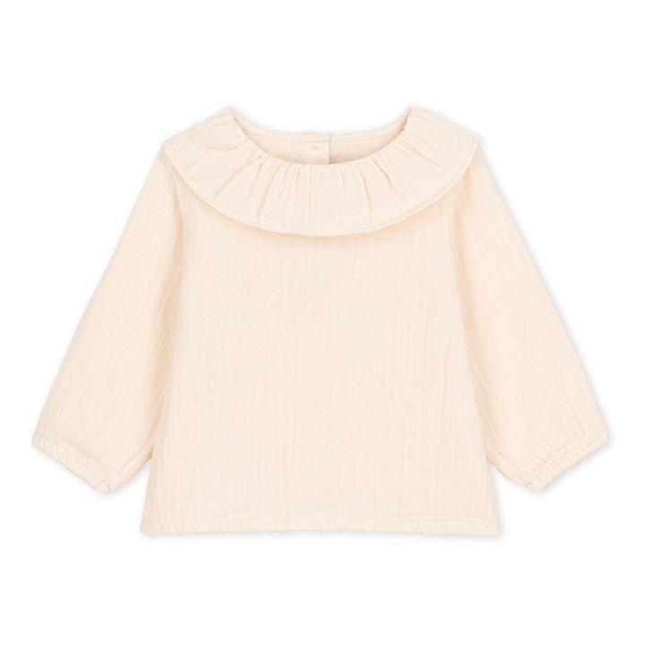 Camilla Cotton Muslin Blouse Beige- Product image n°0