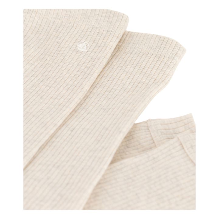 Cameleon Ribbed Organic Cotton Leggings | Beige- Product image n°1