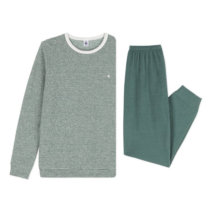 Castelli Organic Cotton and Recycled Modal Pyjamas - Adult Collection | Verde scuro- Immagine del prodotto n°2