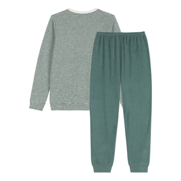 Castelli Organic Cotton and Recycled Modal Pyjamas - Adult Collection | Verde scuro- Immagine del prodotto n°3