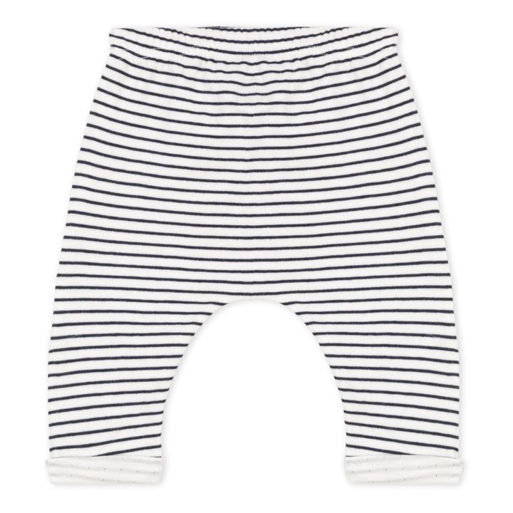 Pantalones marineros tubulares de algodón orgánico Coupole | Azul- Imagen del producto n°2