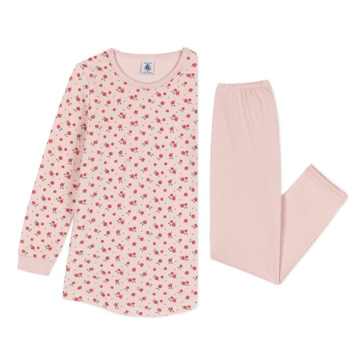 Cagette Organic Cotton Velour Nightgown & Legging Set | Rosa Melocotón- Imagen del producto n°2