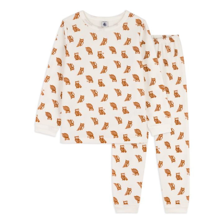 Christen Organic Cotton Velour Pyjamas | Crudo- Imagen del producto n°0