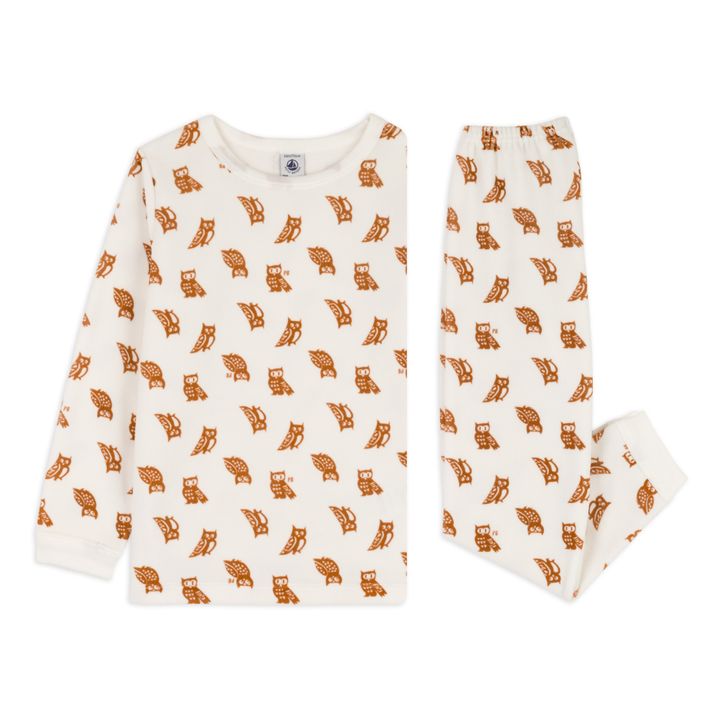 Christen Organic Cotton Velour Pyjamas | Crudo- Imagen del producto n°2