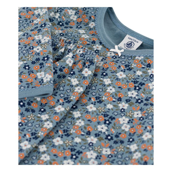 Claudette Organic Cotton Pyjamas | Grey blue- Product image n°1
