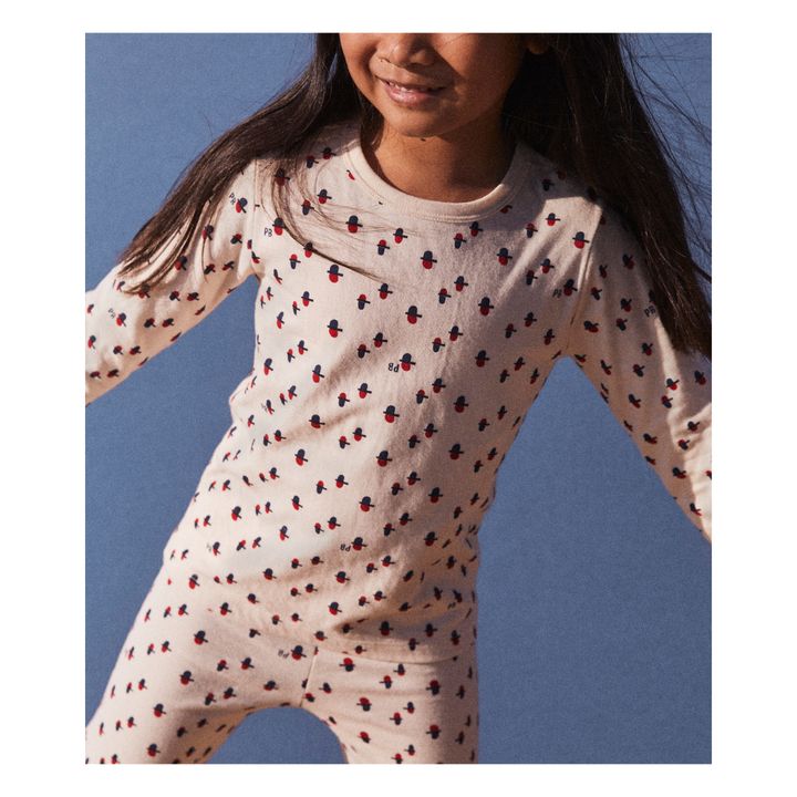 Pyjama Coton Bio Tubique Chicago Ecru- Image produit n°2
