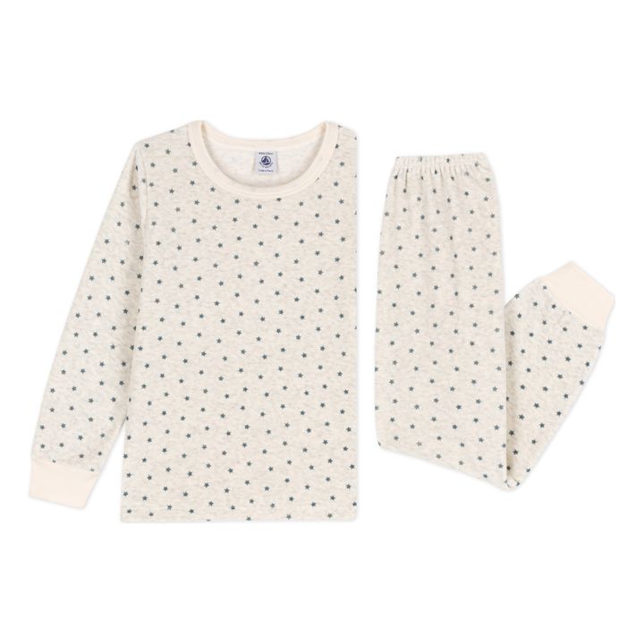 Cliff Recycled Velour Pyjamas | Light grey- Product image n°2