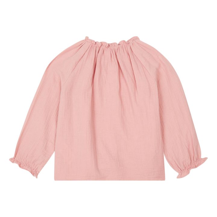 Blouse Gaze de Coton Bio Reinette Rose pâle- Image produit n°1