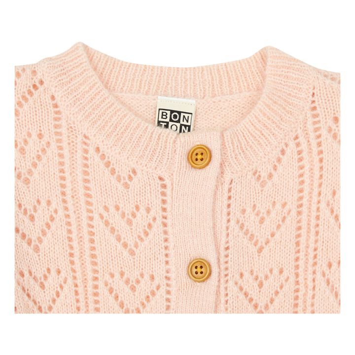 Cardigan Ajouré Toutcoeur Rose pâle- Image produit n°1