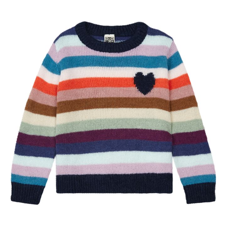 My Heart Striped Jumper Ecru- Product image n°0