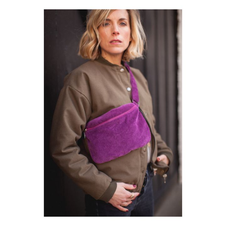 Riñonera de pana - Colección Mujer | Violeta- Imagen del producto n°4