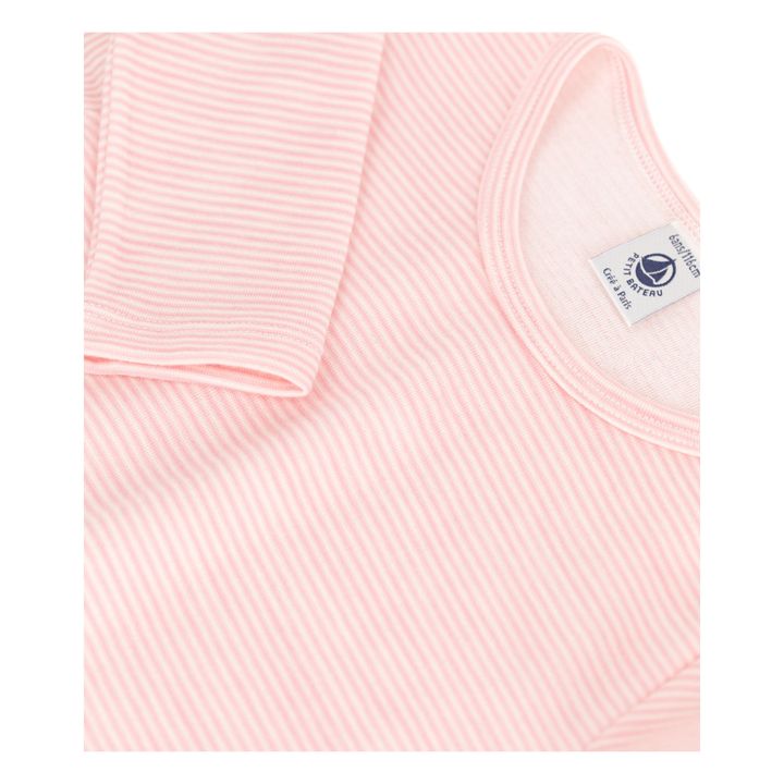 Striped Cotton and Wool Long Sleeve T-shirts | Rosa- Imagen del producto n°1