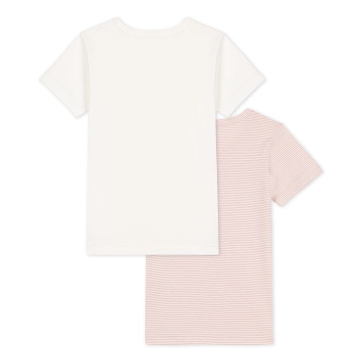 Organic Cotton Milleraies T-shirts - Set of 2 | Ecru- Product image n°2