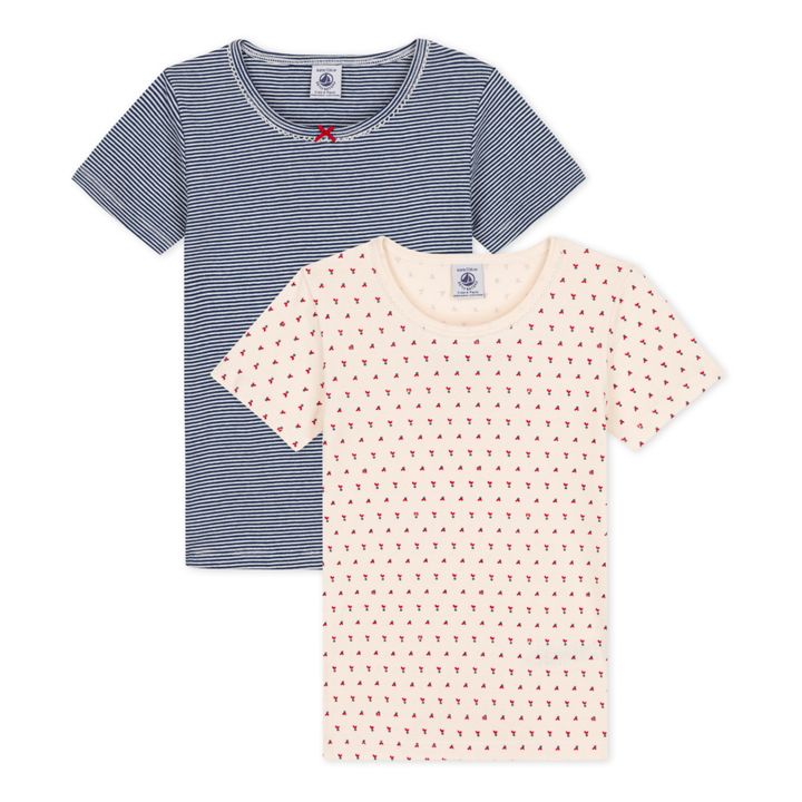 Lot 2 T-Shirts Petits Cœurs | Ecru- Image produit n°0