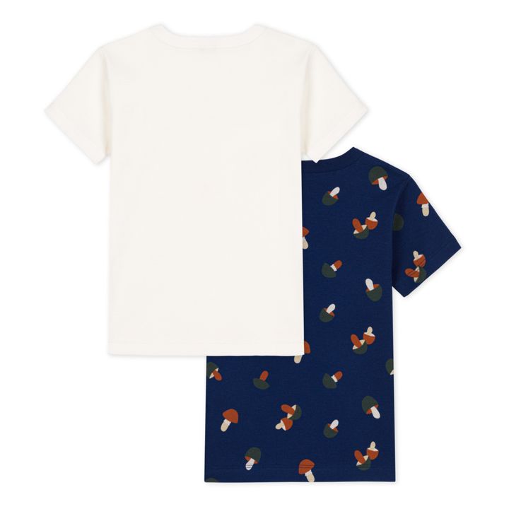 Organic Cotton Mushroom T-shirts - Set of 2 | Azul- Imagen del producto n°2
