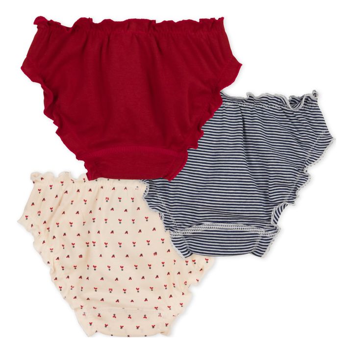 Lot 3 Culottes Coton Bio Volantées Crème- Image produit n°2