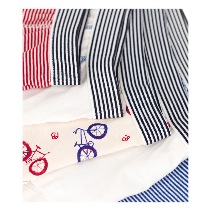 Organic Cotton Bike Briefs - Set of 5 Cream- Product image n°1