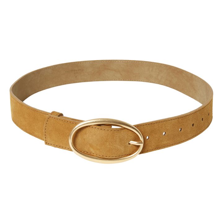 Iris Suede Leather Belt - 35 mm Marrón- Imagen del producto n°1