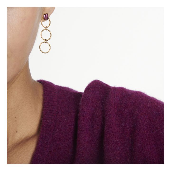 Boucles d'Oreilles Zazie Maxi | Violet- Image produit n°2