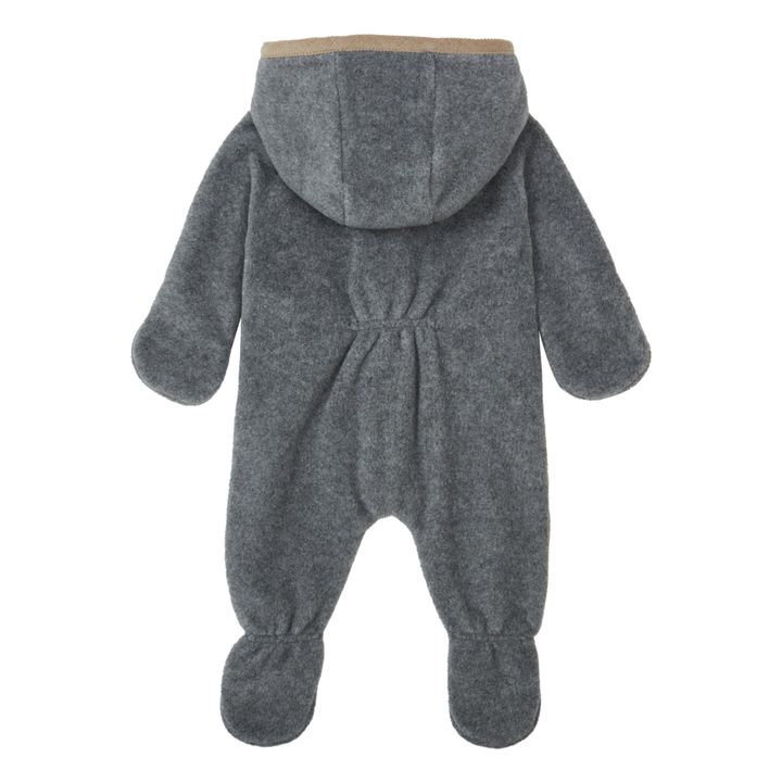 Woollen-Lined Polar Fleece Baby Snowsuit Gris Jaspeado- Imagen del producto n°1