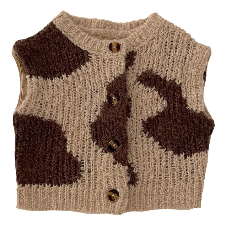 Gilet Sans Manches Cow | Beige- Image produit n°0