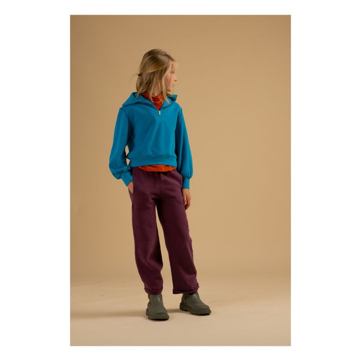 Organic Cotton Straight Leg Joggers Purple- Product image n°1