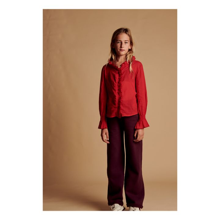 Organic Cotton Straight Leg Joggers Purple- Product image n°2