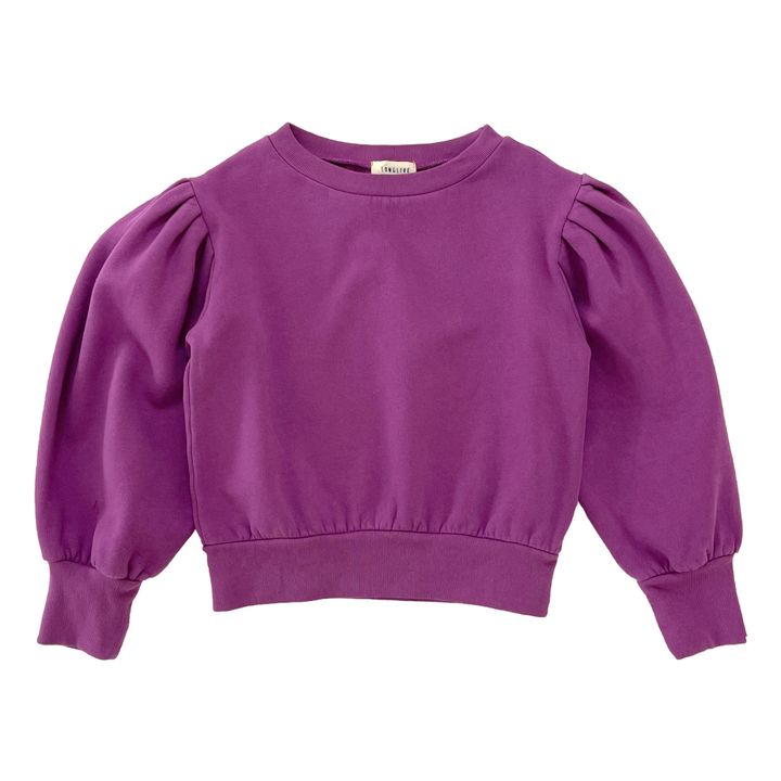 Organic Cotton Balloon Sleeve Sweatshirt | Violeta- Imagen del producto n°0