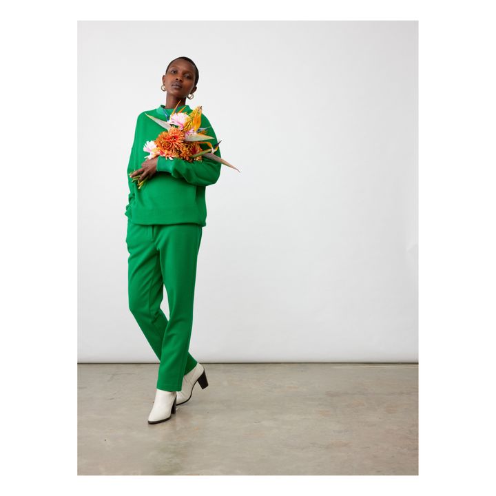 Porter Woollen Trousers | Smaragdgrün- Produktbild Nr. 0
